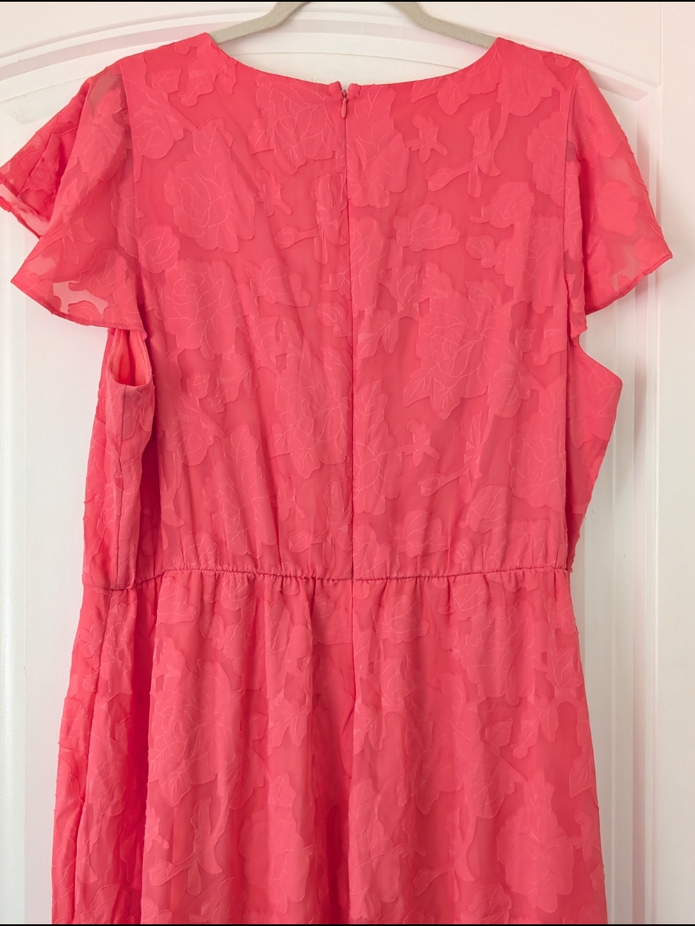 Lane Bryant Coral Pink High-Low Ruffle Dress - Picture 8 of 13
